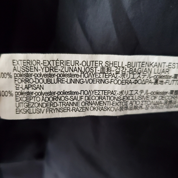 Zara men's varsity style jacket navy  and white size large - Picture 8 of 8